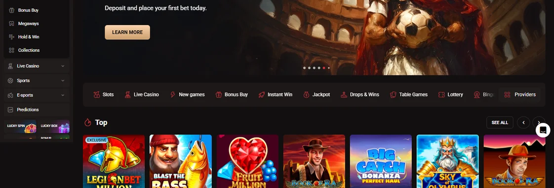 Browse top casino games